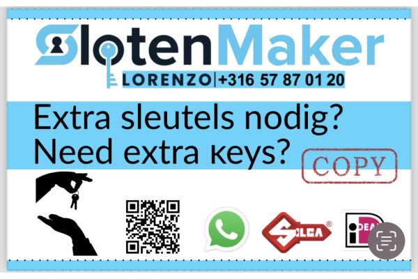 Sleutels kopieren copy keys in Rotterdam Slotenmaker Lorenzo 0657870120 Locksmith Slotenmaker Lorenzo sleutels kopieren copy keys in Rotterdam en omgeving
